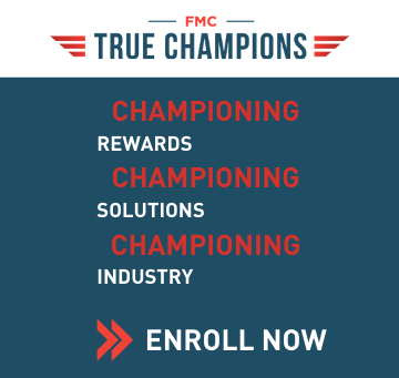 FMC True Champions: Championing Rewards, Championing Solutions, Championing Industry, Enroll Now.
